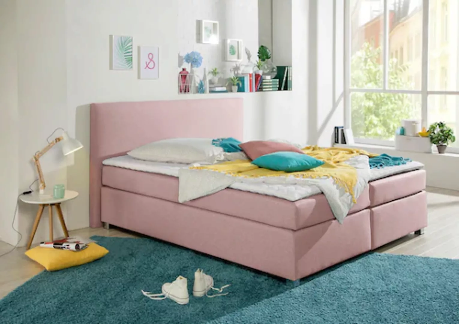 INOSIGN Boxspringbett "Eliana", inkl. Topper, in 4 Breiten, 3 Matratzenarte günstig online kaufen