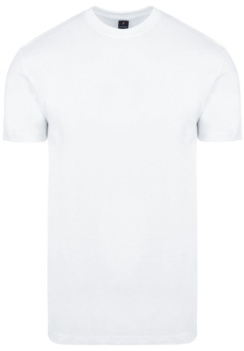 Suitable Obra T-Shirt Hoher Rundhalsausschnitt Weiß 2-Pack - Größe XL günstig online kaufen