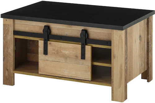Home affaire Couchtisch "SHERWOOD", modernes Holz Dekor, mit Scheunentorbes günstig online kaufen