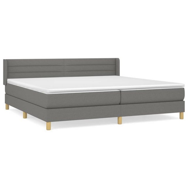 furnicato Bett Boxspringbett mit Matratze Dunkelgrau 200x200 cm Stoff günstig online kaufen