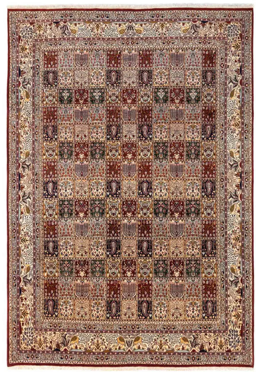 morgenland Wollteppich »Täbriz - 50 Raj Medaillon Blu scuro 88 x 66 cm«, re günstig online kaufen