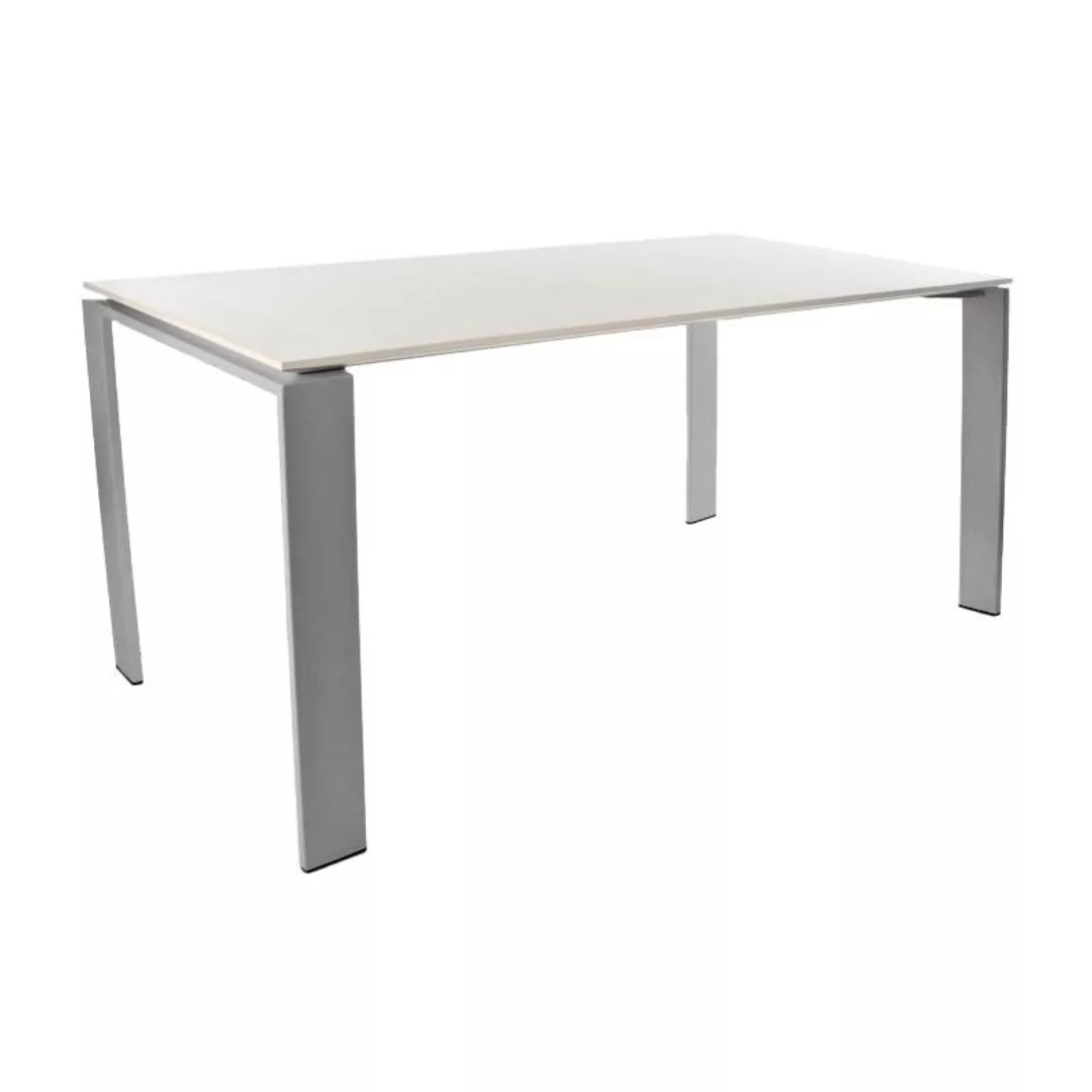 Kartell - Four Tisch 158x79x72cm - weiß/Laminat/Gestell aluminium/Tischplat günstig online kaufen