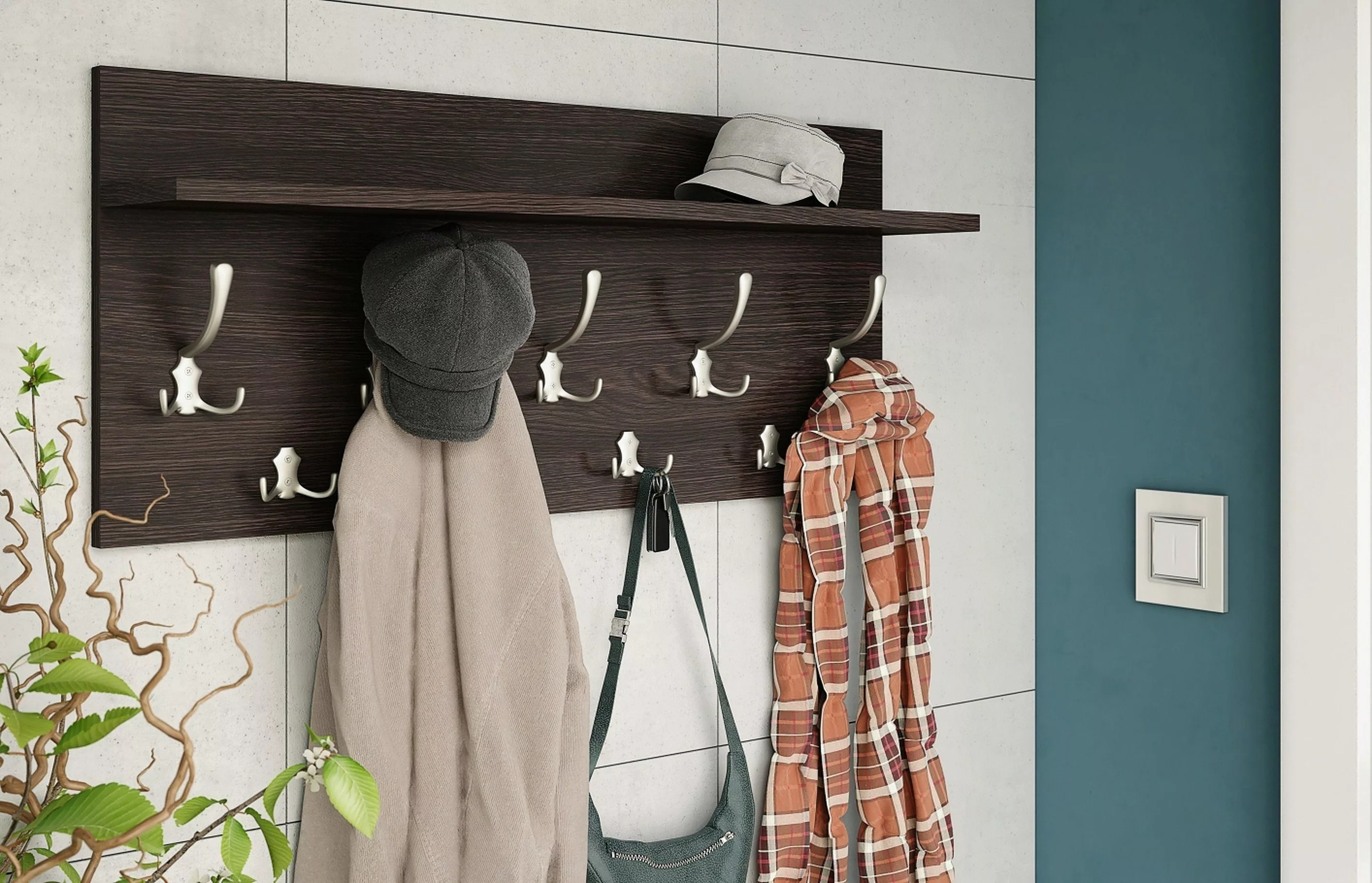 designimpex Garderobenpaneel Garderobe 90 x 40 günstig online kaufen