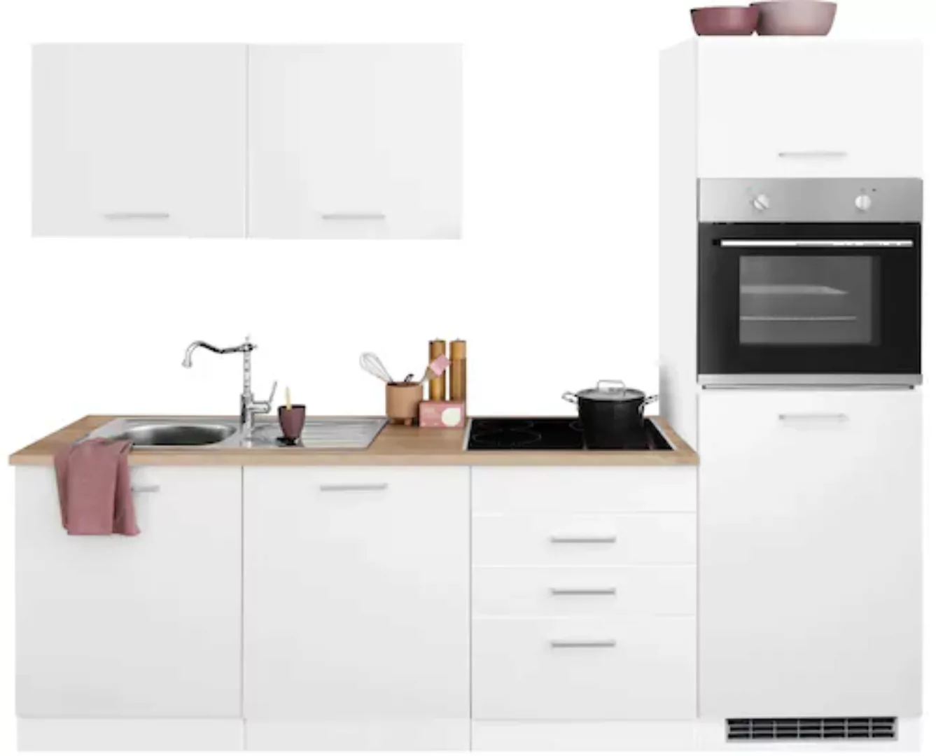 HELD MÖBEL Küchenzeile "Visby", ohne E-Geräte, Breite 240 cm für Kühlschran günstig online kaufen