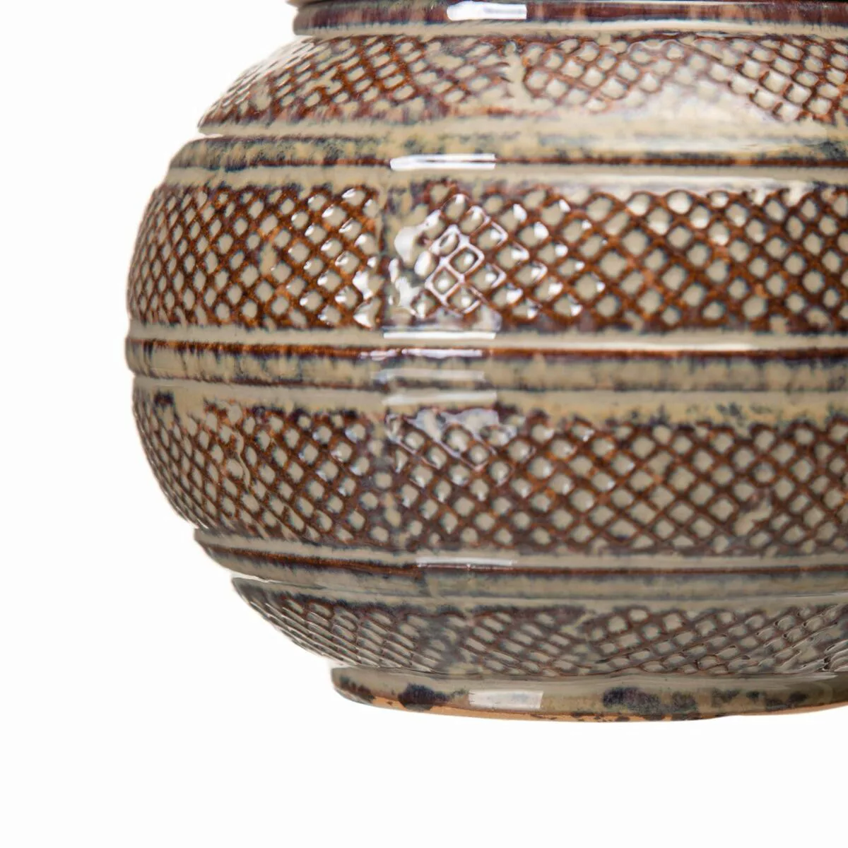 Vase 17 X 17 X 17,5 Cm Aus Keramik Braun günstig online kaufen