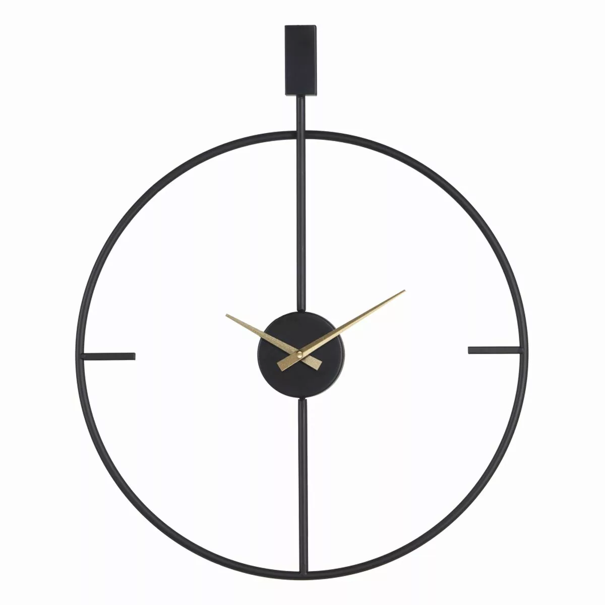 Wanduhr 50 X 5 X 62 Cm Schwarz Metall günstig online kaufen