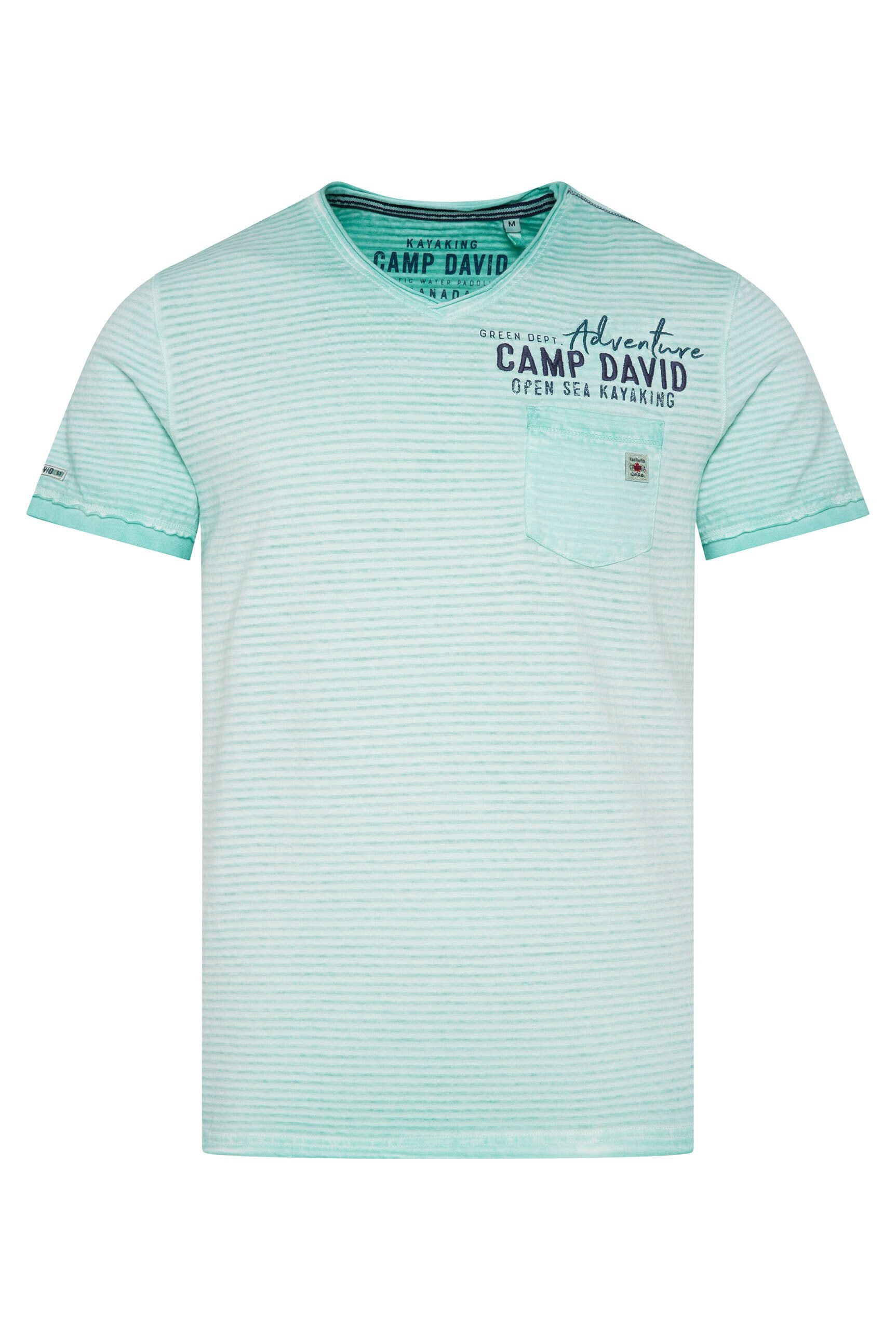 CAMP DAVID V-Shirt, mit offenen Kanten günstig online kaufen