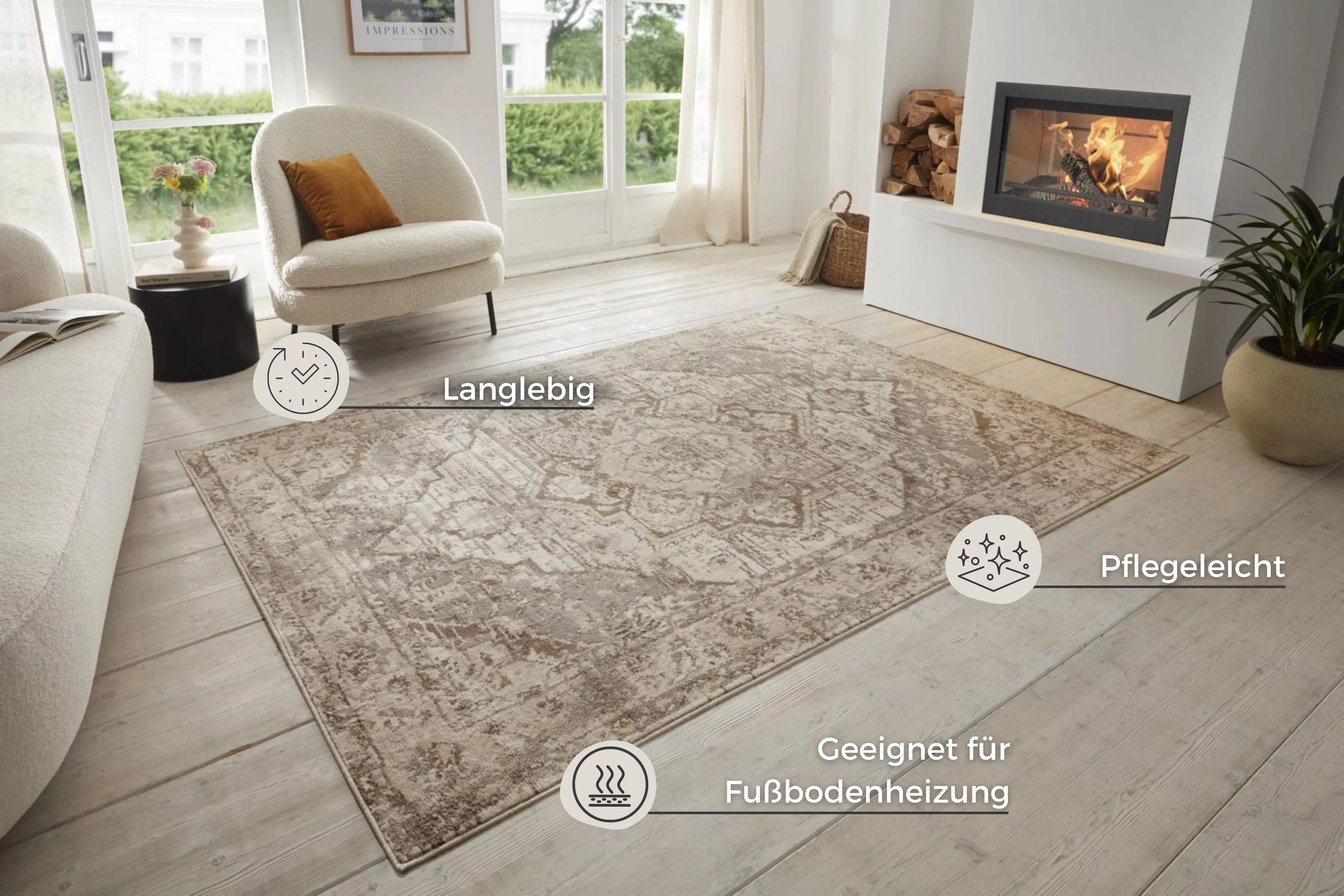 HANSE Home Teppich »Sand«, rechteckig, Kurzflor, Weich, Orient, Vintage, Wo günstig online kaufen