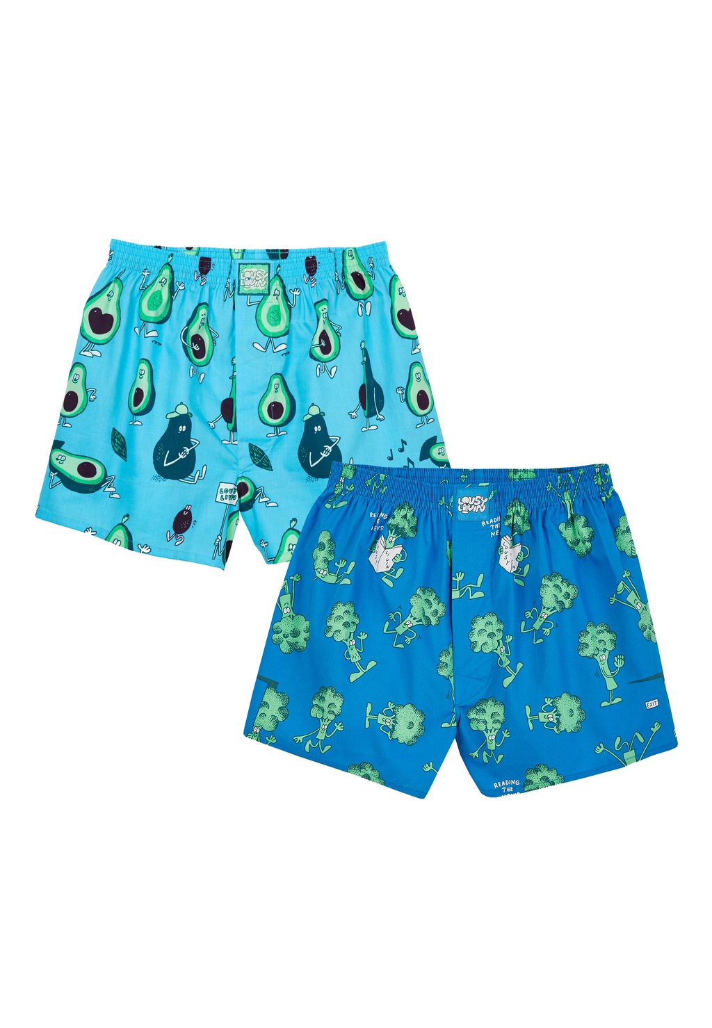 Lousy Livin Boxershorts "2 Pack Avocado & Broccoli", (2 St.), Locker geschn günstig online kaufen