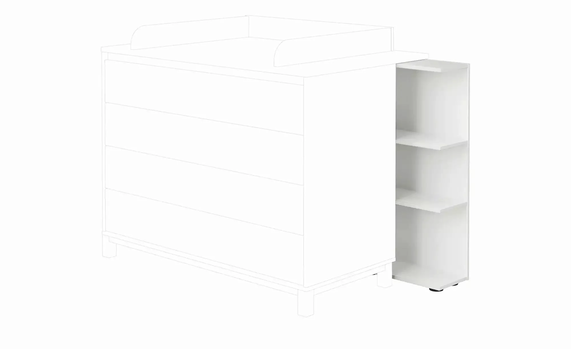 PAIDI Unterstellregal  Olli ¦ weiß ¦ Maße (cm): B: 45 H: 92,4 T: 21.3 Regal günstig online kaufen