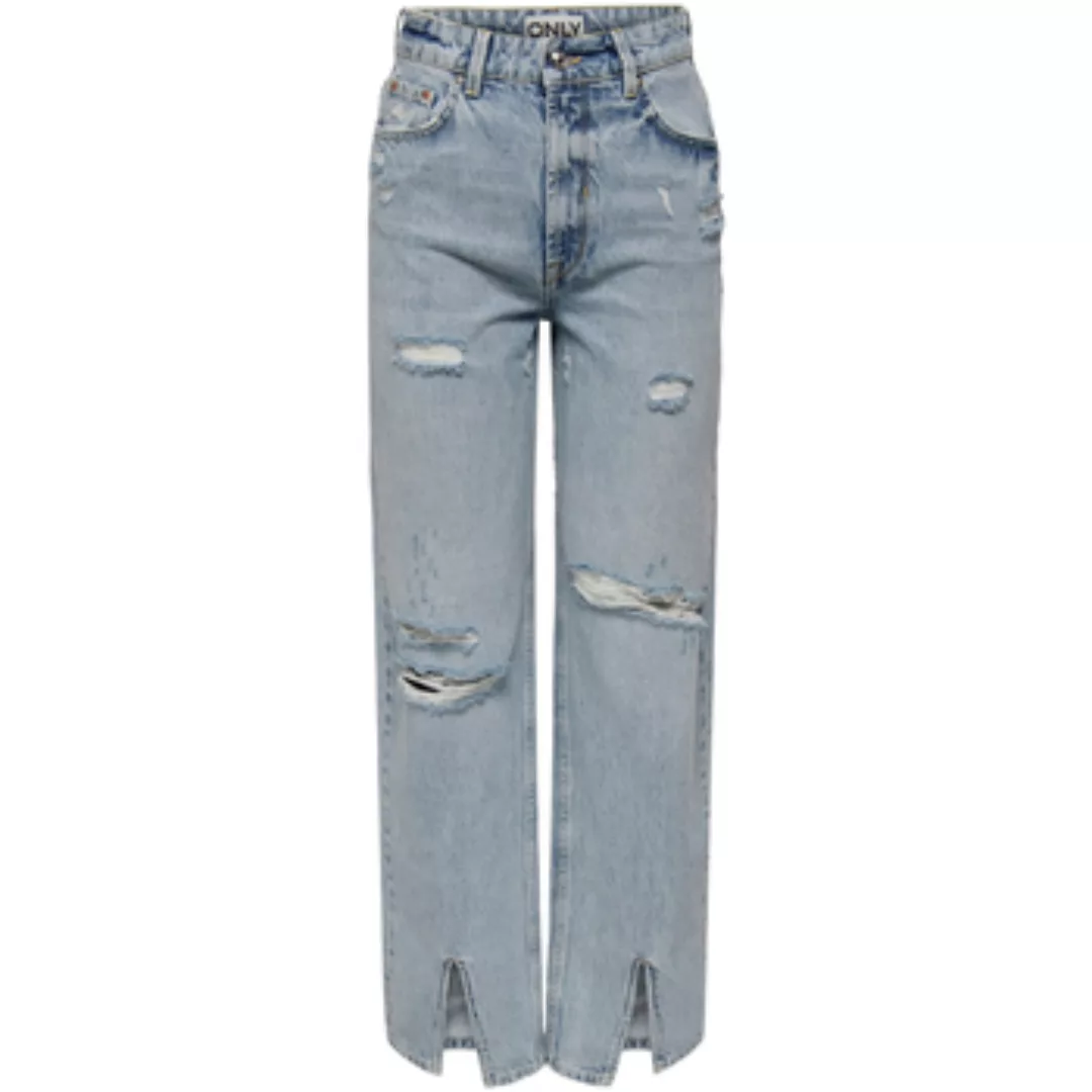 Only  Straight Leg Jeans ONLASTRID HW WIDE SLIT LB DNM DOT - 15283272 günstig online kaufen