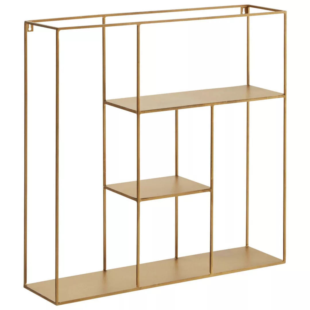 Wandregal gold B/H/T: ca. 68x68x17 cm günstig online kaufen