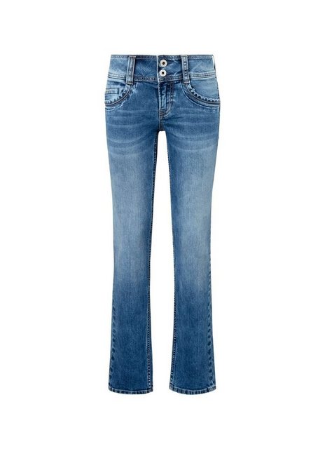 Pepe Jeans Damen Jeans Gen - Regular Fit - Blau - Mid Blue Denim günstig online kaufen