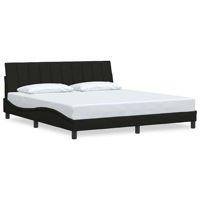 vidaXL Bett, Bettgestell ohne Matratze Schwarz 180x200 cm Stoff günstig online kaufen