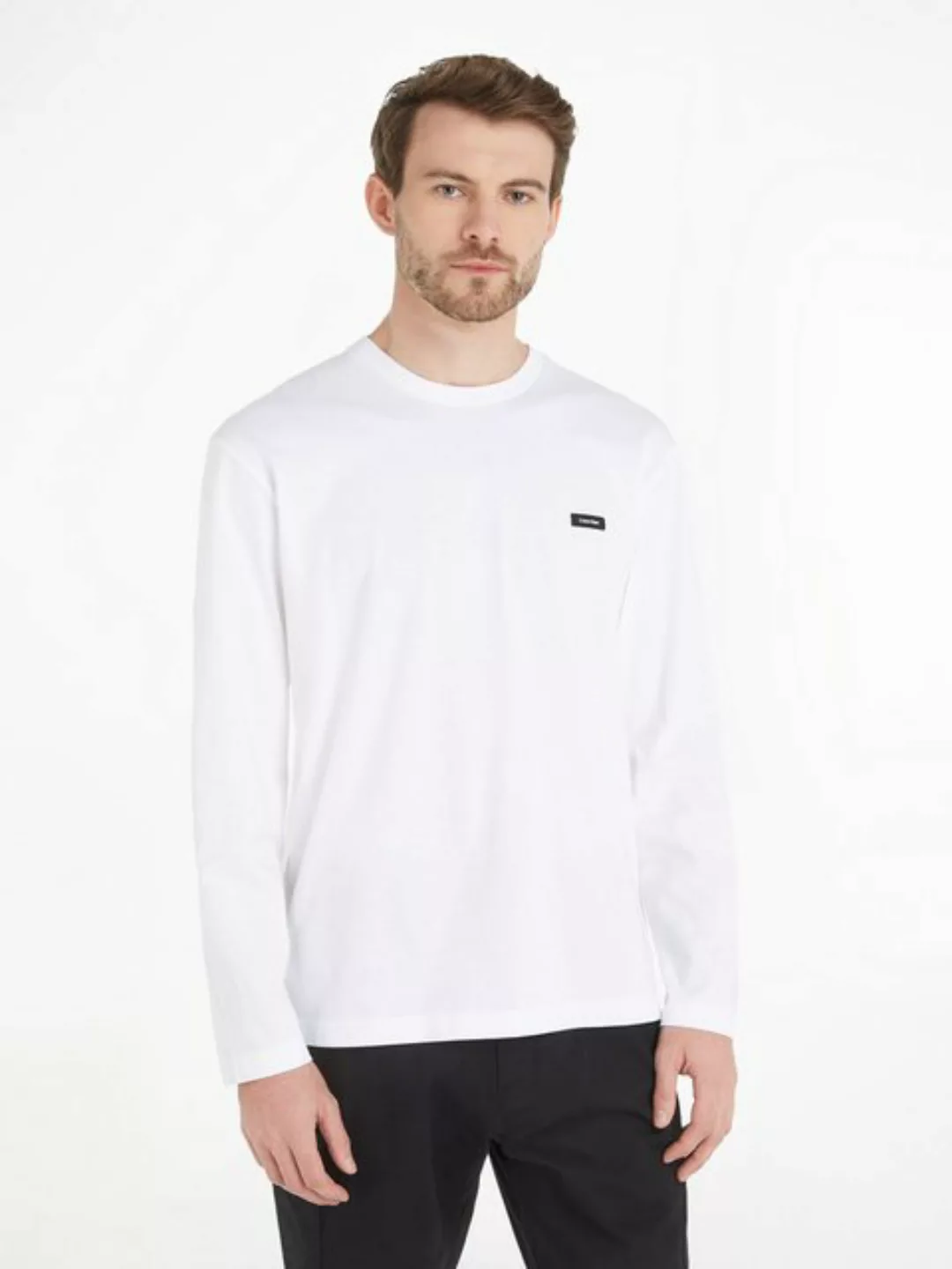 Calvin Klein Langarmshirt COTTON COMFORT LS T-SHIRT mit Logopatch günstig online kaufen