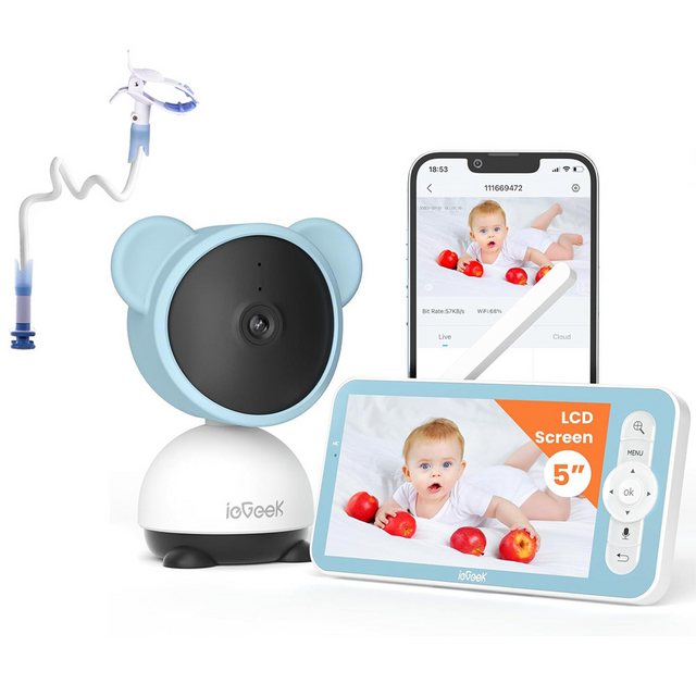 ieGeek Babyphone Baby Monitor mit Kamera und APP 5 Zoll großer Bildschirm m günstig online kaufen