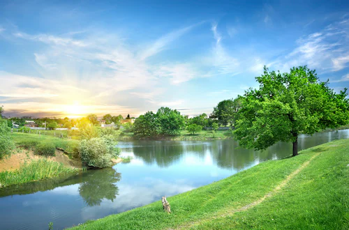 Papermoon Fototapete »Fluss in Landschaft« günstig online kaufen