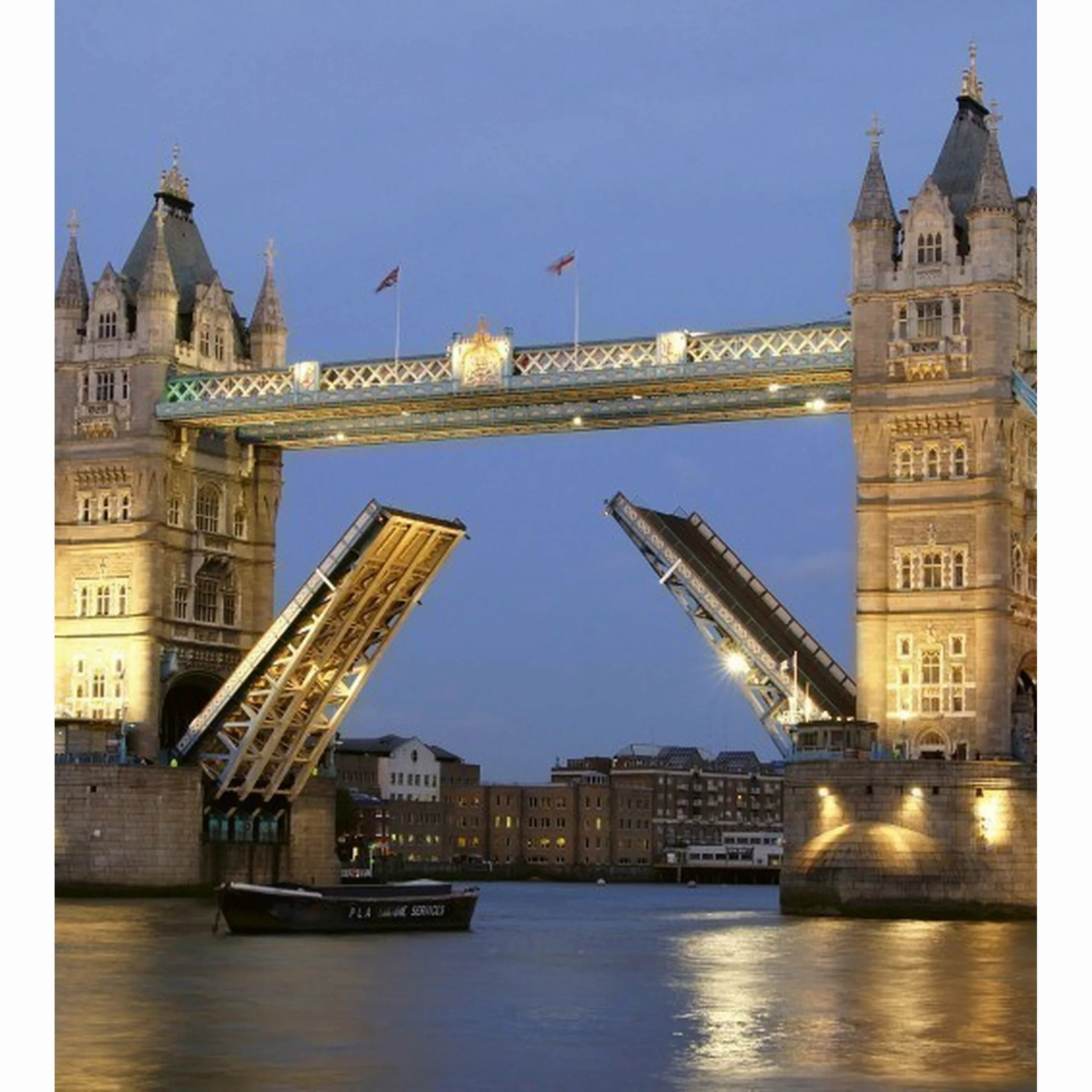 Fototapete TOWER BRIDGE NIGHT  | MS-3-0021 | Blau | Digitaldruck auf Vliest günstig online kaufen