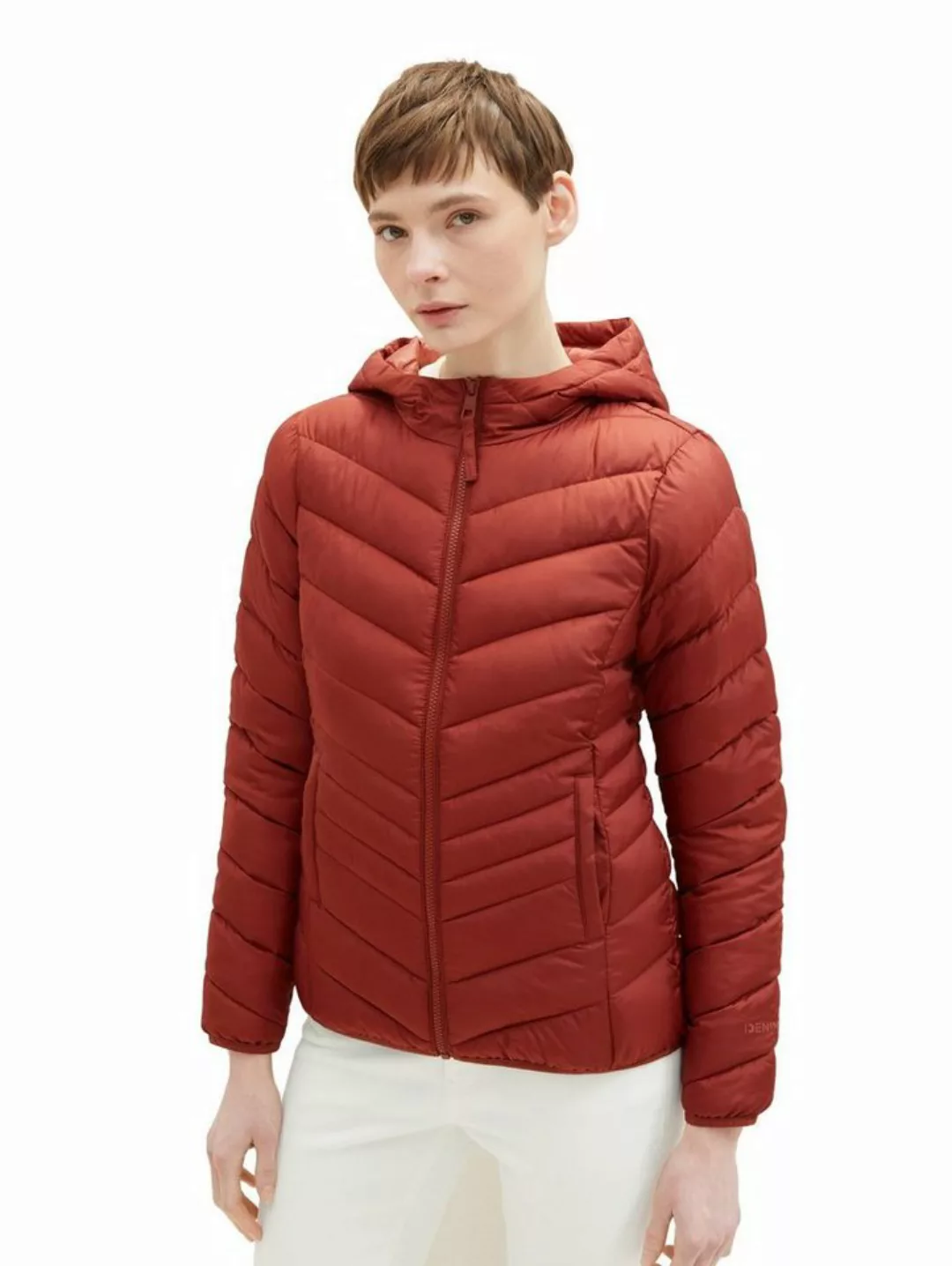 TOM TAILOR Blouson Übergangs Stepp Jacke mit Kapuze Puffer Basic 6299 in Br günstig online kaufen