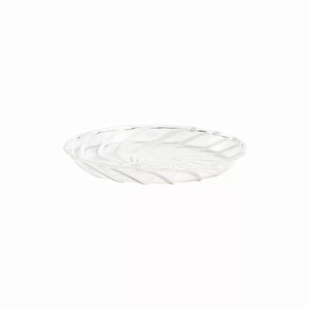 Glasteller Spin glas weiß transparent / 2er-Set - Glas - Hay - Transparent günstig online kaufen