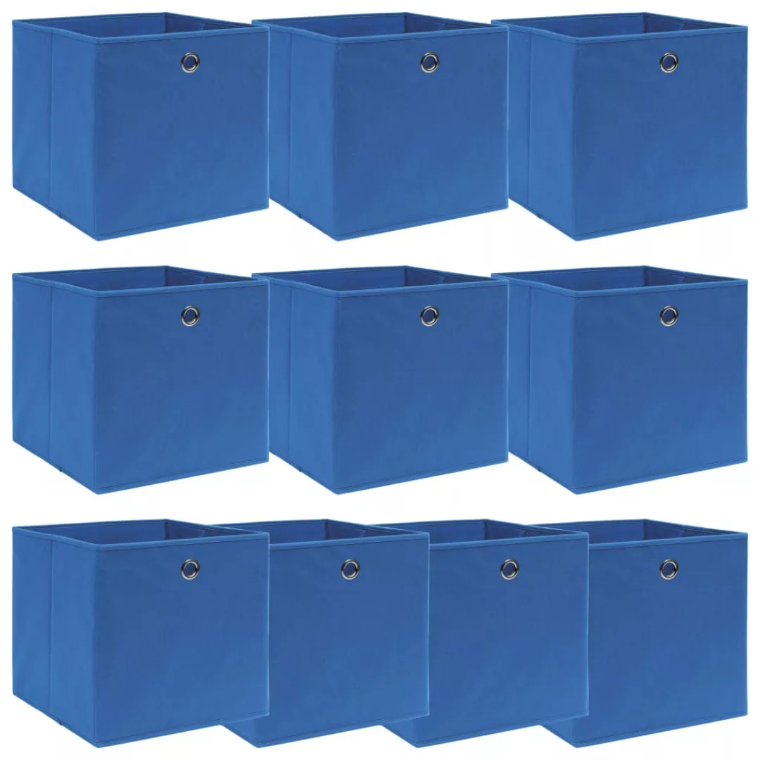 Aufbewahrungsboxen 10 Stk. Blau 32×32×32 Cm Stoff günstig online kaufen