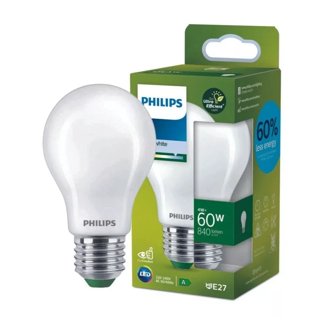 Philips LED Lampe E27 - Birne A60 4W 840lm 4000K ersetzt 60W standard Doppe günstig online kaufen