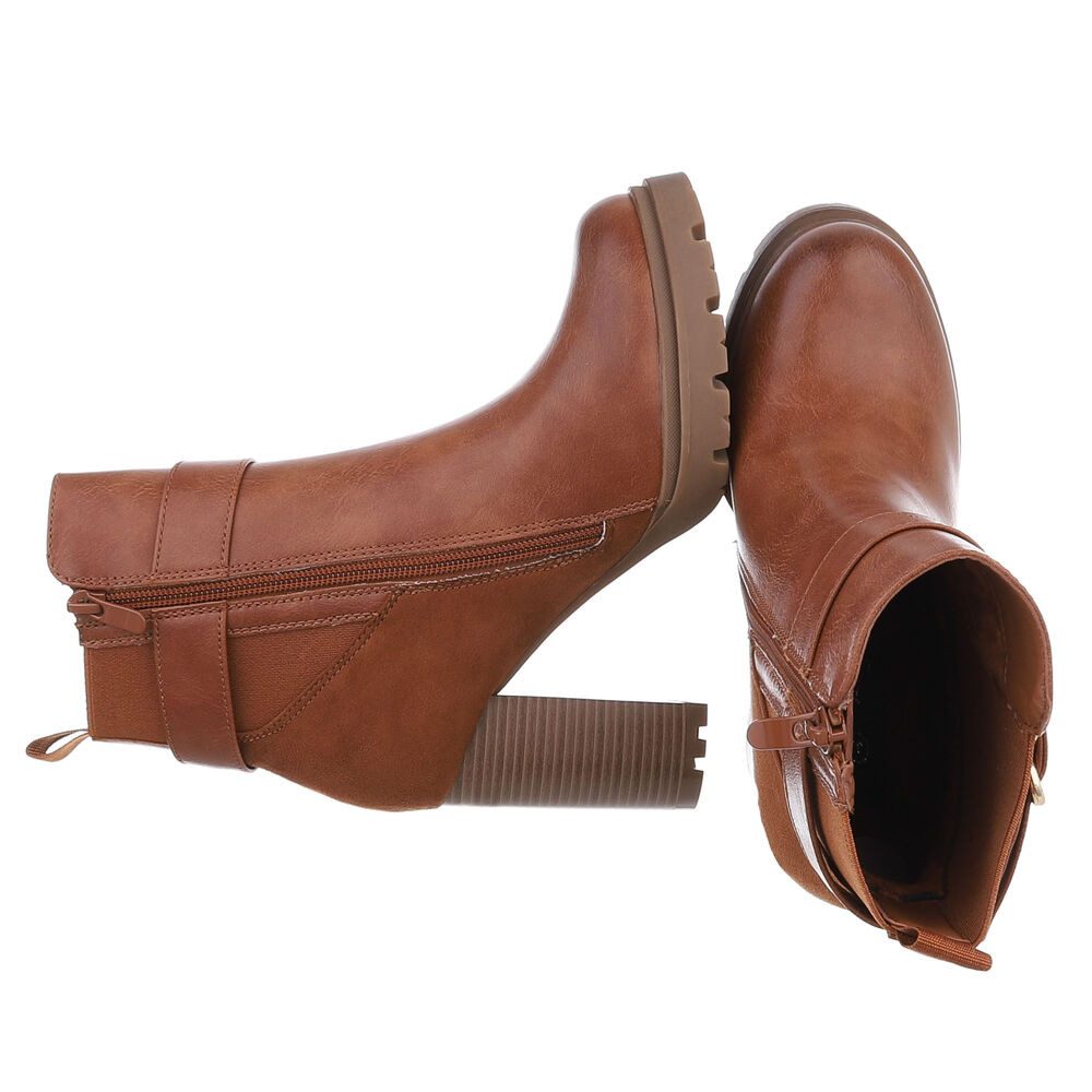 Ital-Design Damen Freizeit High-Heel-Stiefelette (88489419) Blockabsatz günstig online kaufen