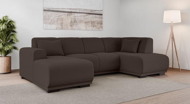 Home affaire Wohnlandschaft "BORNHOLM U-Form mit Recamiere rechts/links, B/ günstig online kaufen