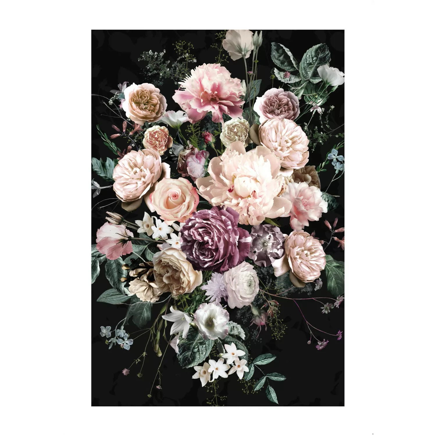 KOMAR Wandbild - Charming Bouquet - Größe: 50 x 70 cm mehrfarbig günstig online kaufen