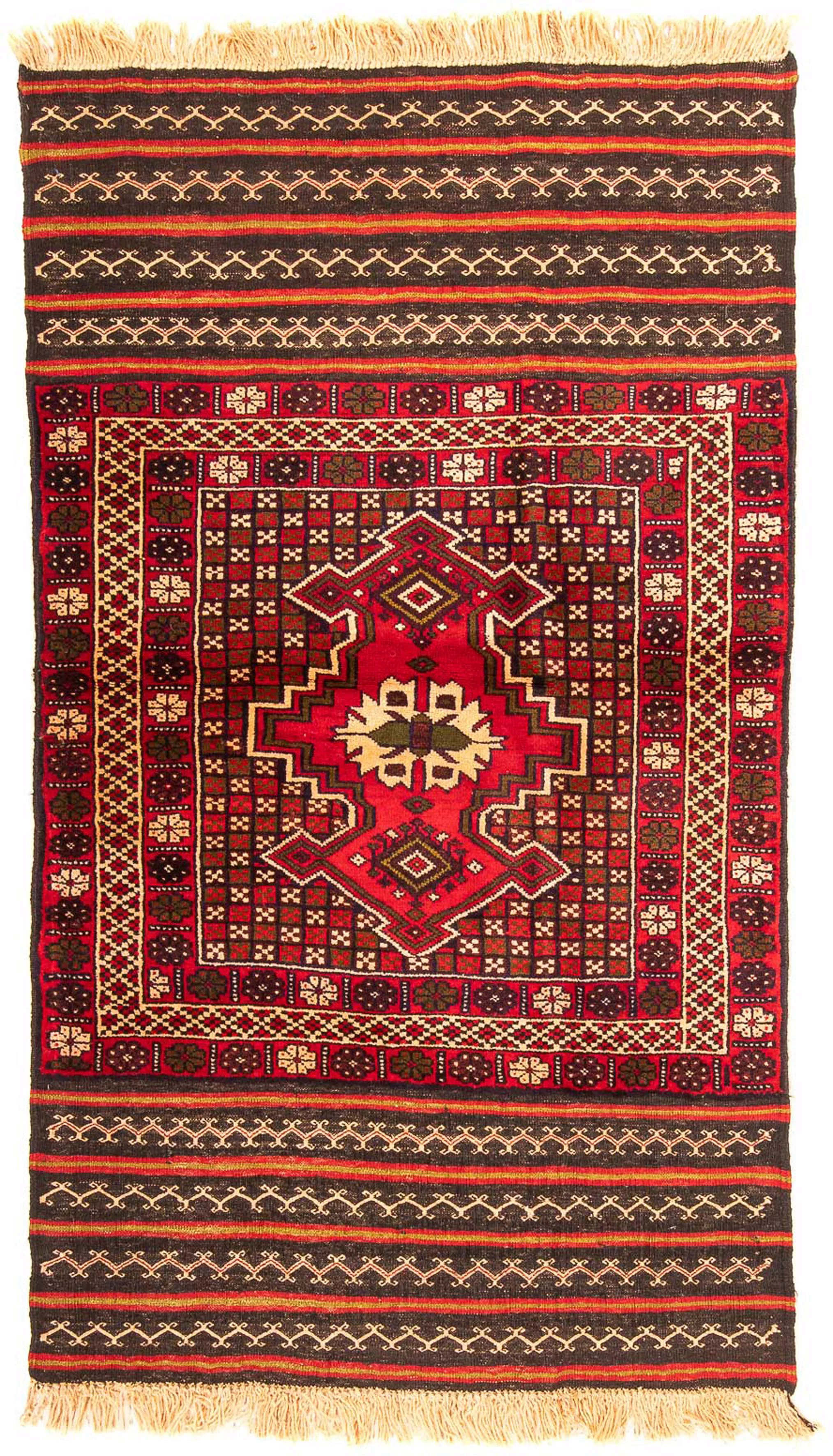 morgenland Wollteppich »Kelim - Oriental - 155 x 87 cm - rot«, rechteckig günstig online kaufen