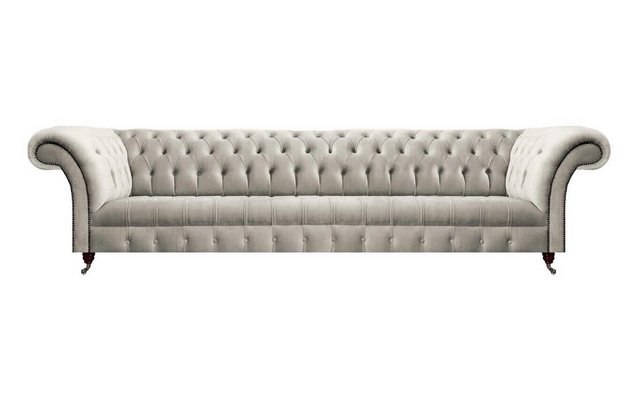 JVmoebel Chesterfield-Sofa Weiß Chesterfield Sofa Viersitzer Couch Luxus Te günstig online kaufen