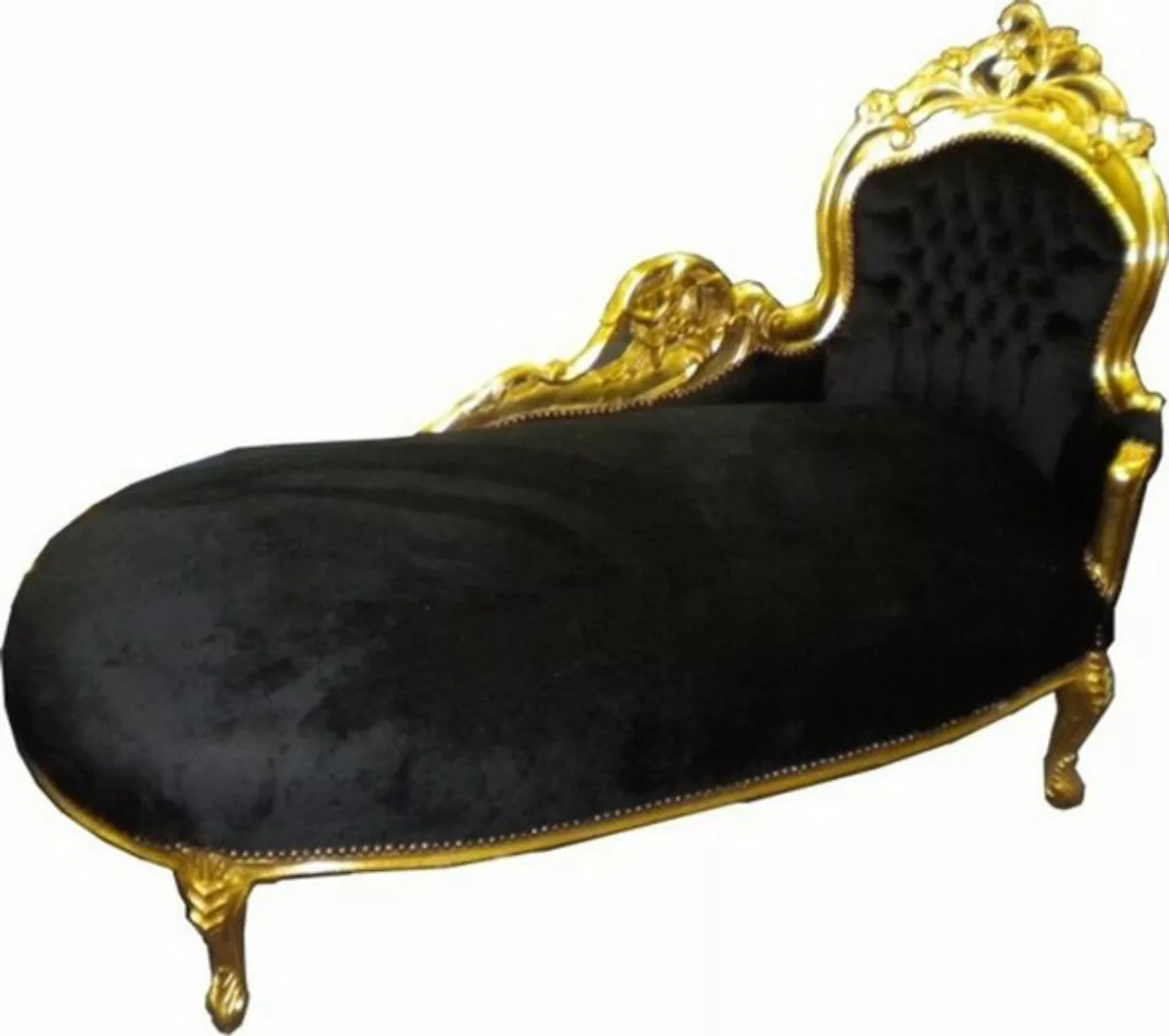 Casa Padrino Chaiselongue Barock Chaiselongue "King" Schwarz/Gold - Recamie günstig online kaufen