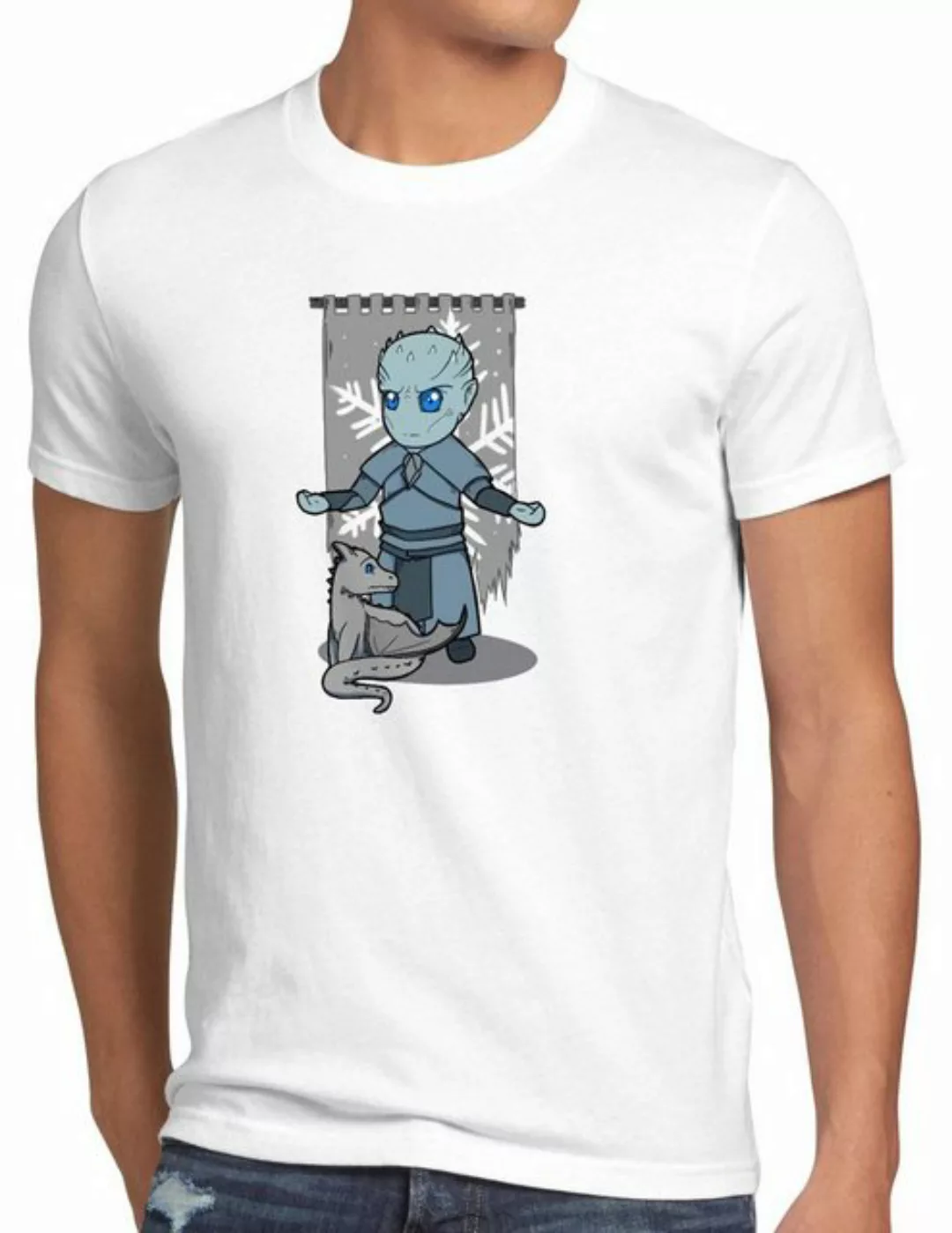 style3 Print-Shirt Herren T-Shirt Chibi Nachtkönig weiße wanderer günstig online kaufen