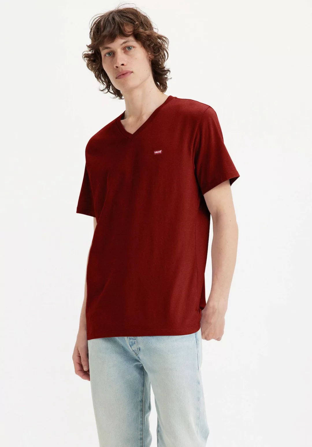 Levi's® V-Shirt LE ORIGINAL HM VNECK mit Logostickerei günstig online kaufen