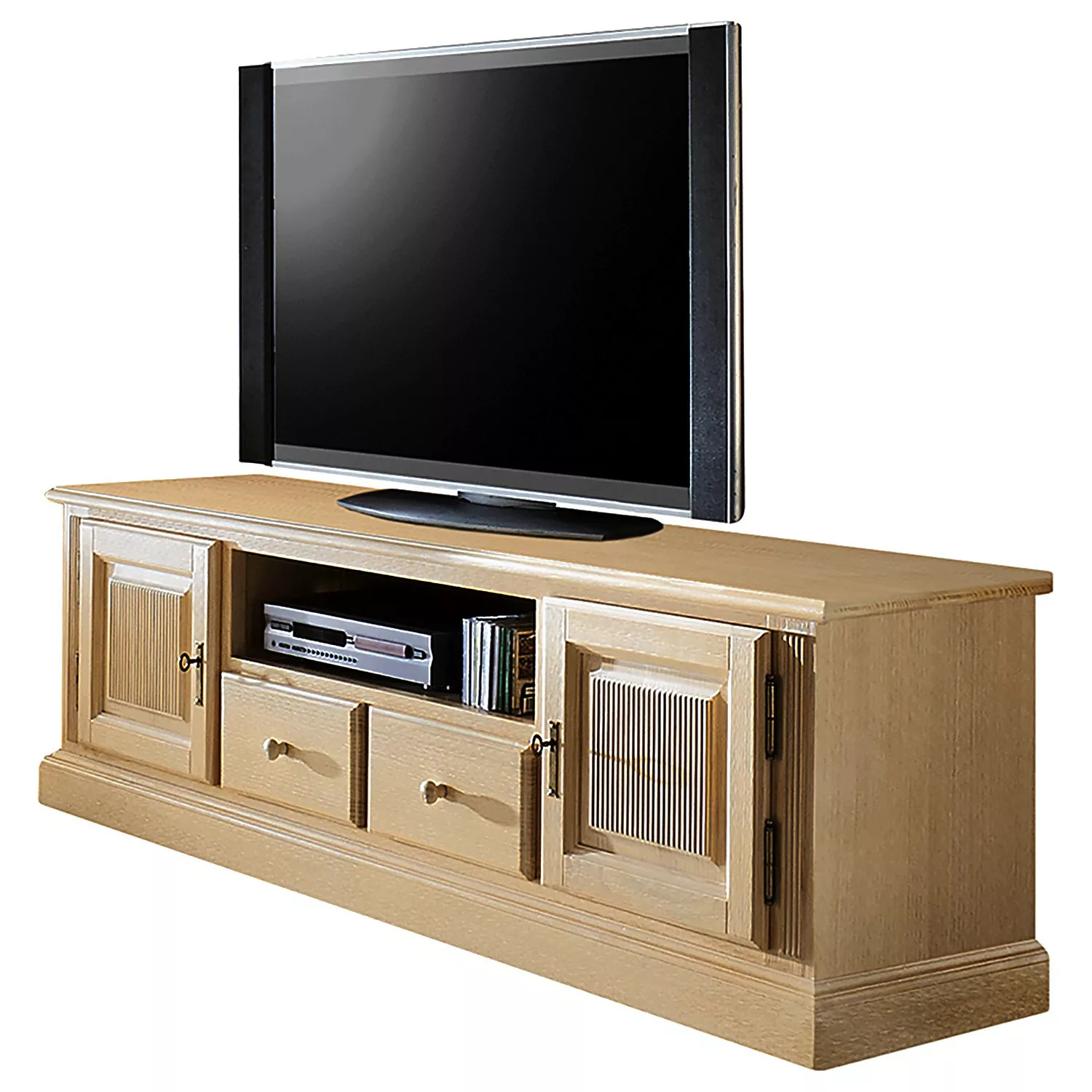 home24 Ridgevalley TV Lowboard Breddin II Massivholz Pinie 190x57x45 cm (Bx günstig online kaufen