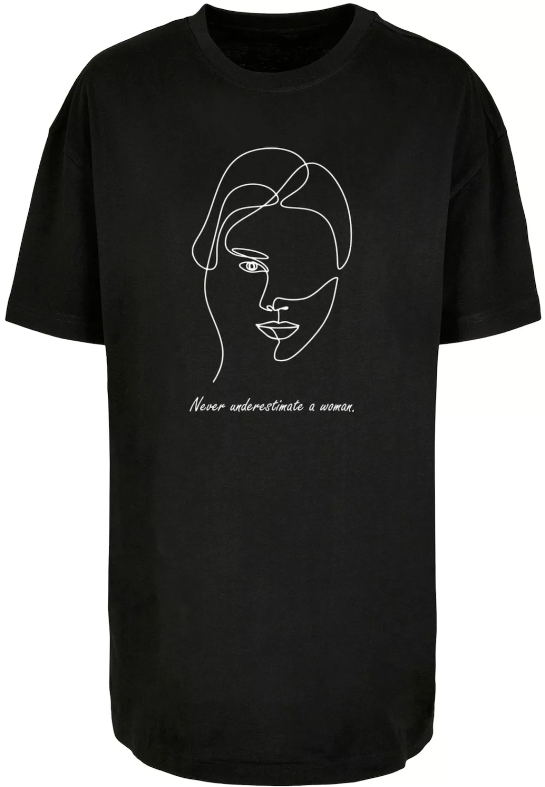 Merchcode T-Shirt "Merchcode Damen Ladies WD - Woman Figure Oversized Boyfr günstig online kaufen