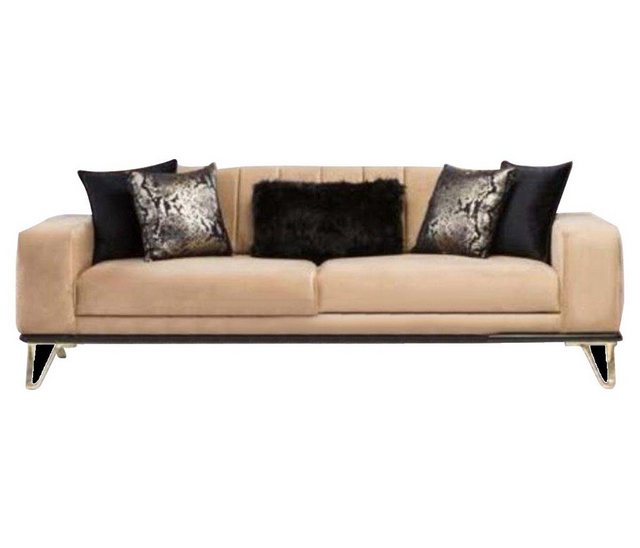 JVmoebel Sofa Sofa 3 Sitz Wohnzimmer Moderne Sofas Design Möbel Metall, Mad günstig online kaufen