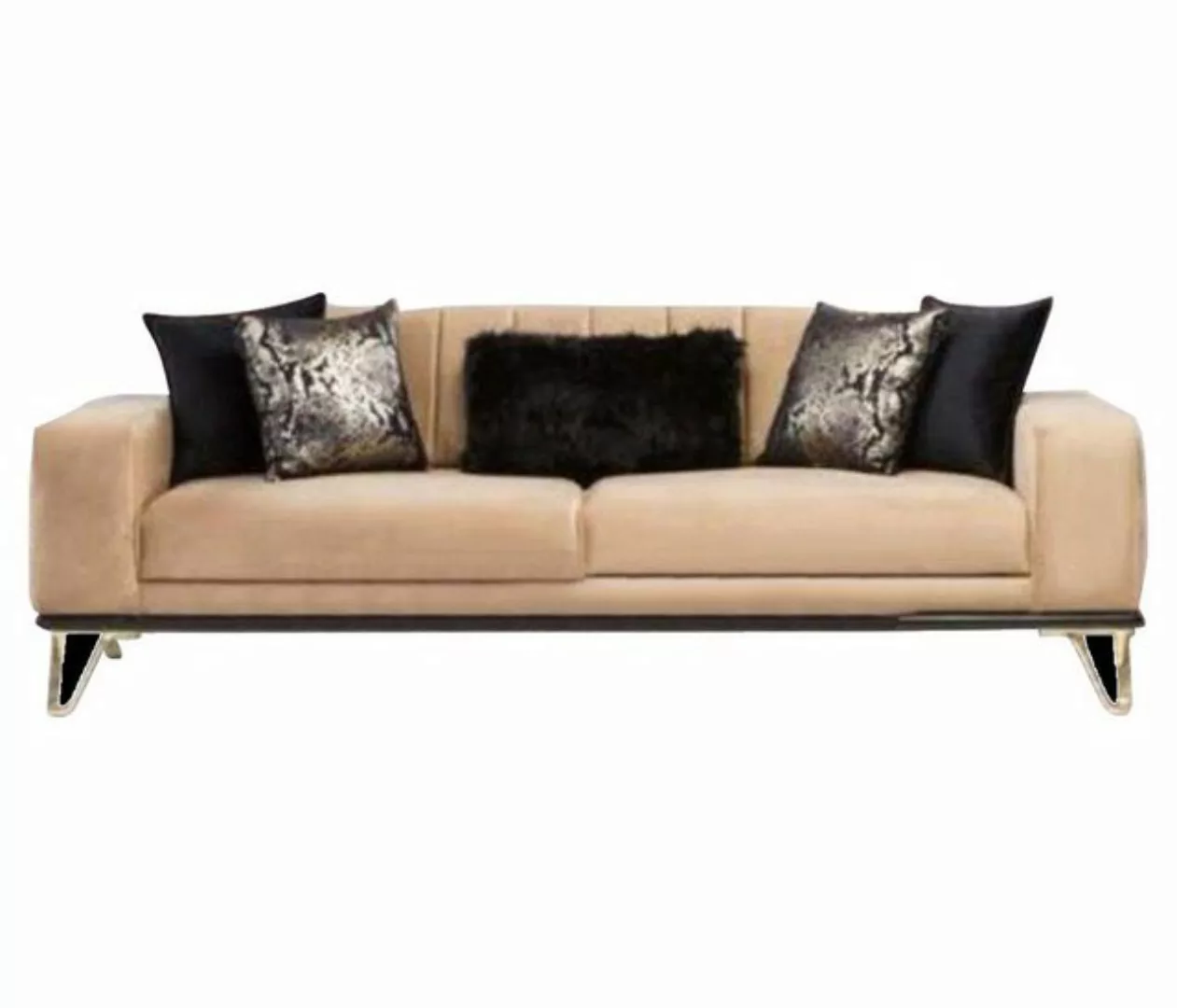 JVmoebel Sofa Sofa 3 Sitz Wohnzimmer Moderne Sofas Design Möbel Metall, Mad günstig online kaufen