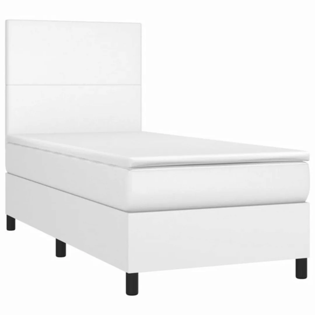 vidaXL Boxspringbett Boxspringbett mit Matratze & LED Kunstleder (80 x 200 günstig online kaufen