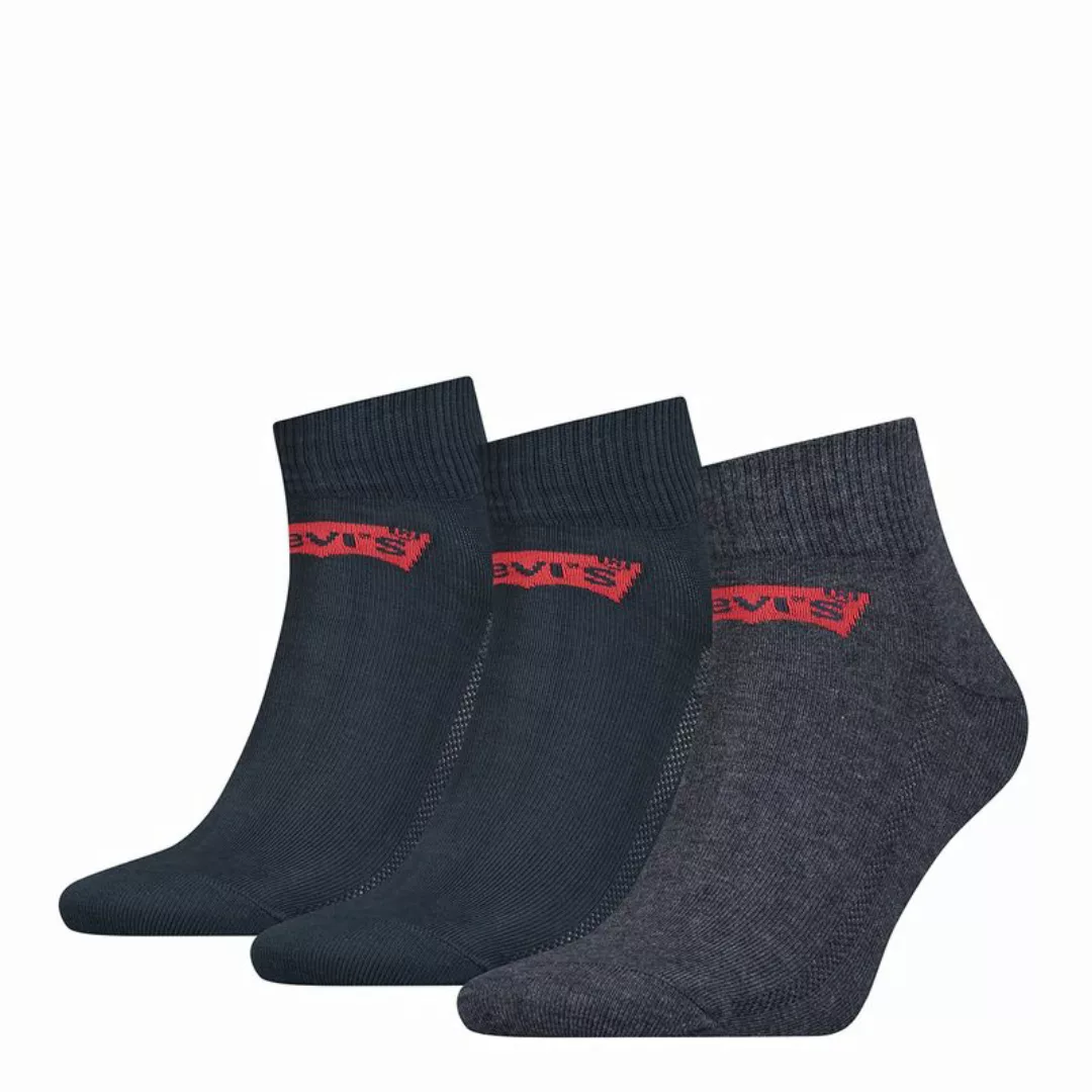 Levi´s ® Batwing Logo Mid Socken 3 Paare EU 43-46 Dark Denim günstig online kaufen