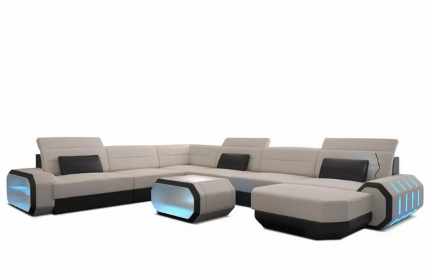 Sofa Dreams Wohnlandschaft Design Polster Stoffsofa Roma XXL H Strukturstof günstig online kaufen