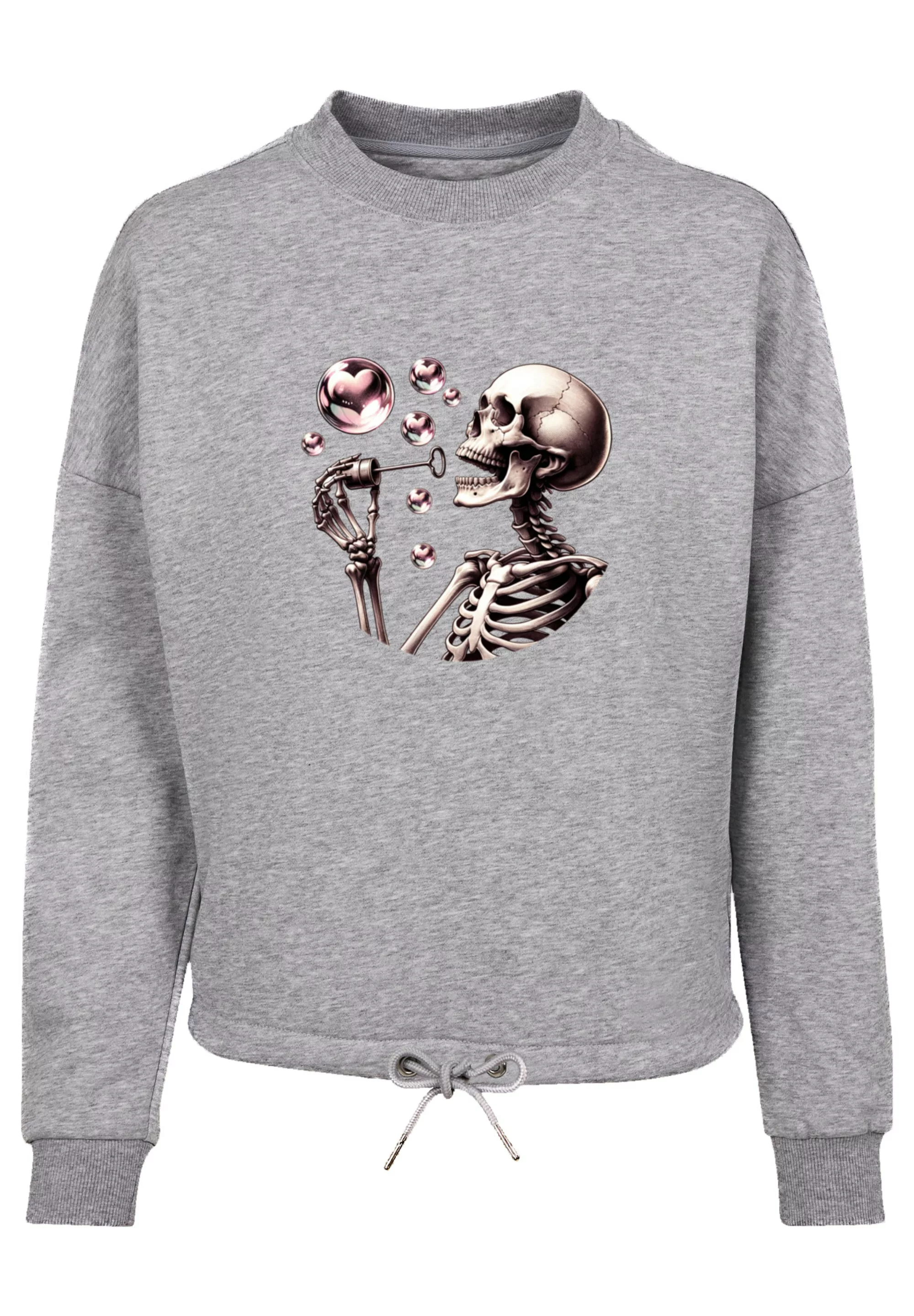 F4NT4STIC Sweatshirt "Niedliches Goth Skelett Herz Seifenblasen", Premium Q günstig online kaufen