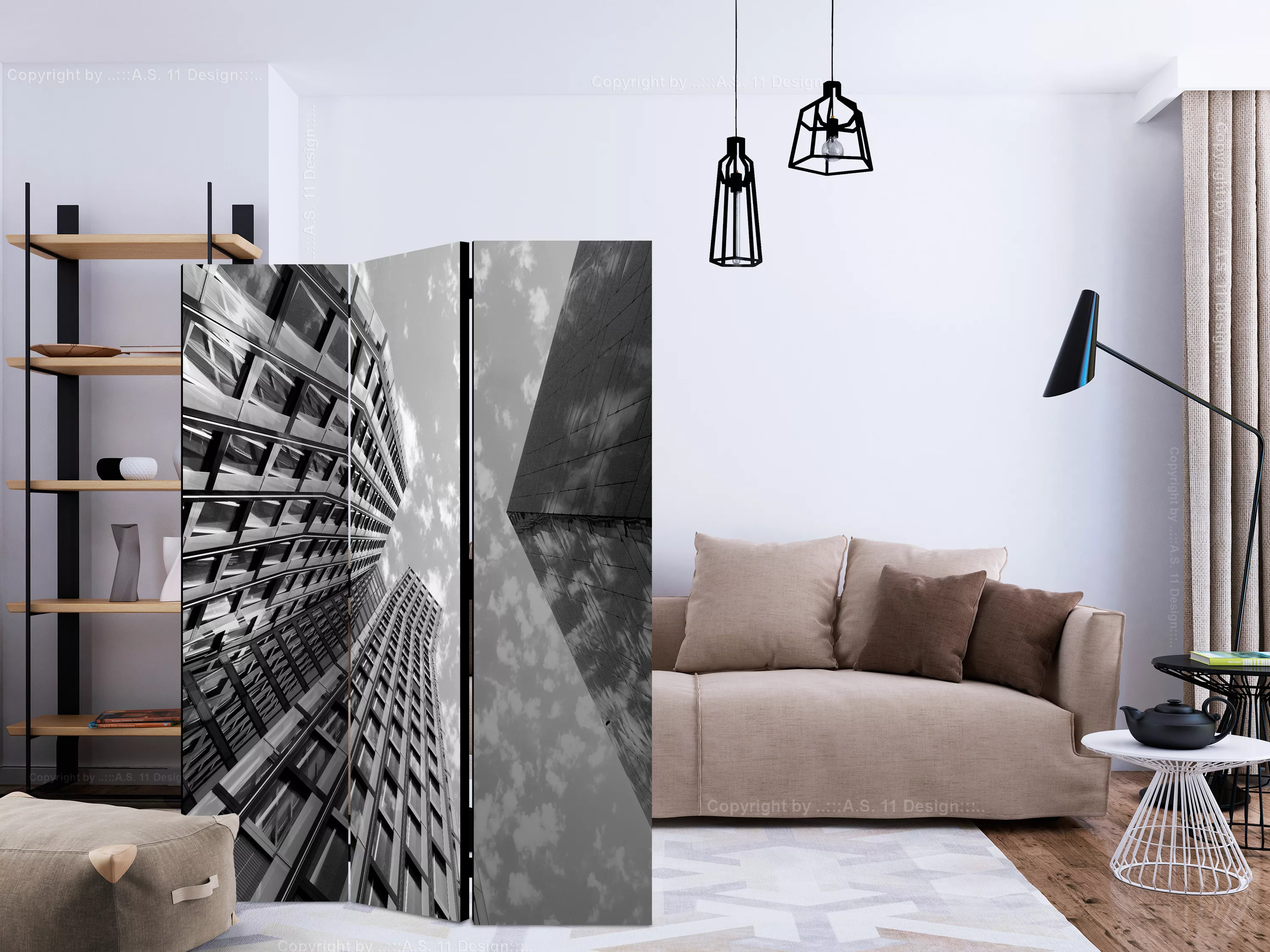 3-teiliges Paravent -  Reach For The Sky [room Dividers] günstig online kaufen