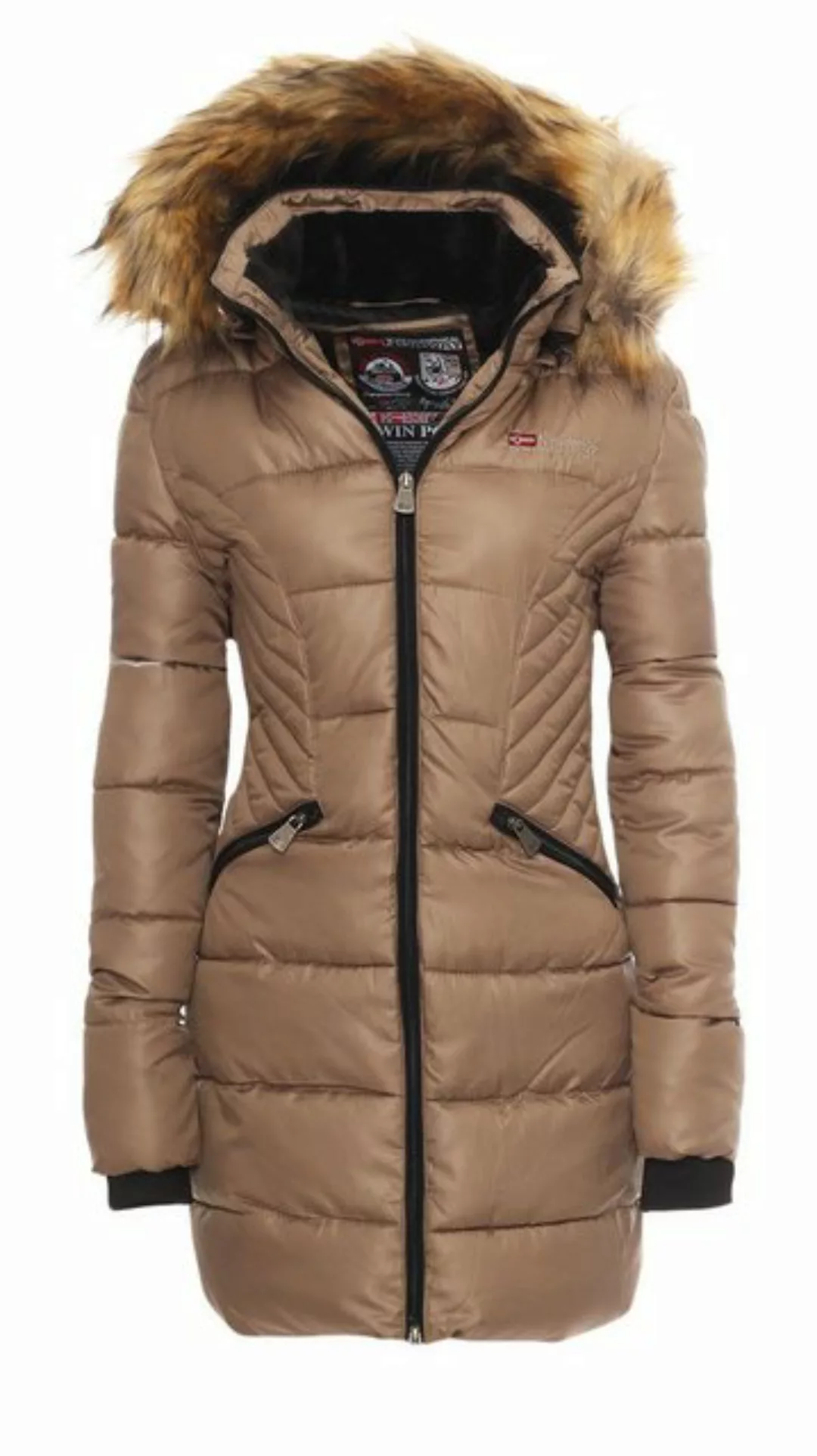 Geographical Norway Winterjacke Damen Outdoor Jacke Steppjacke in Unifarbe, günstig online kaufen