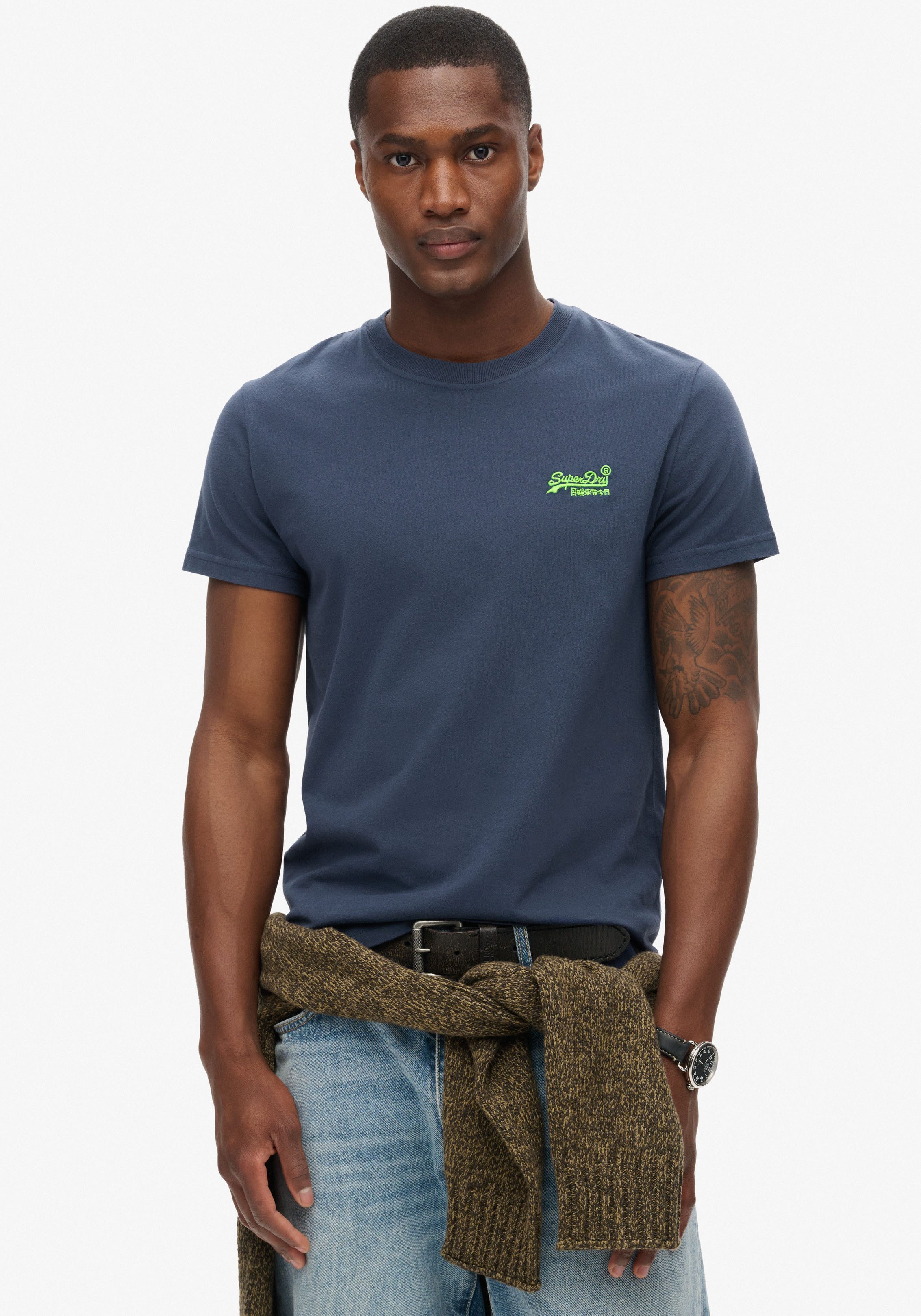 Superdry Rundhalsshirt "ESSENTIAL LOGO EMB TEE" günstig online kaufen