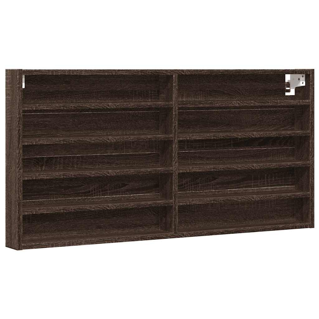 vidaXL Regal Vitrinenschrank Braun Eichen-Optik 100x8,5x50 günstig online kaufen