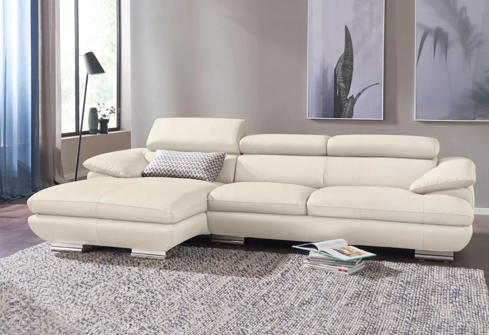 CALIA ITALIA Ecksofa "Magic, L-Form", in 2 Lederqualitäten günstig online kaufen