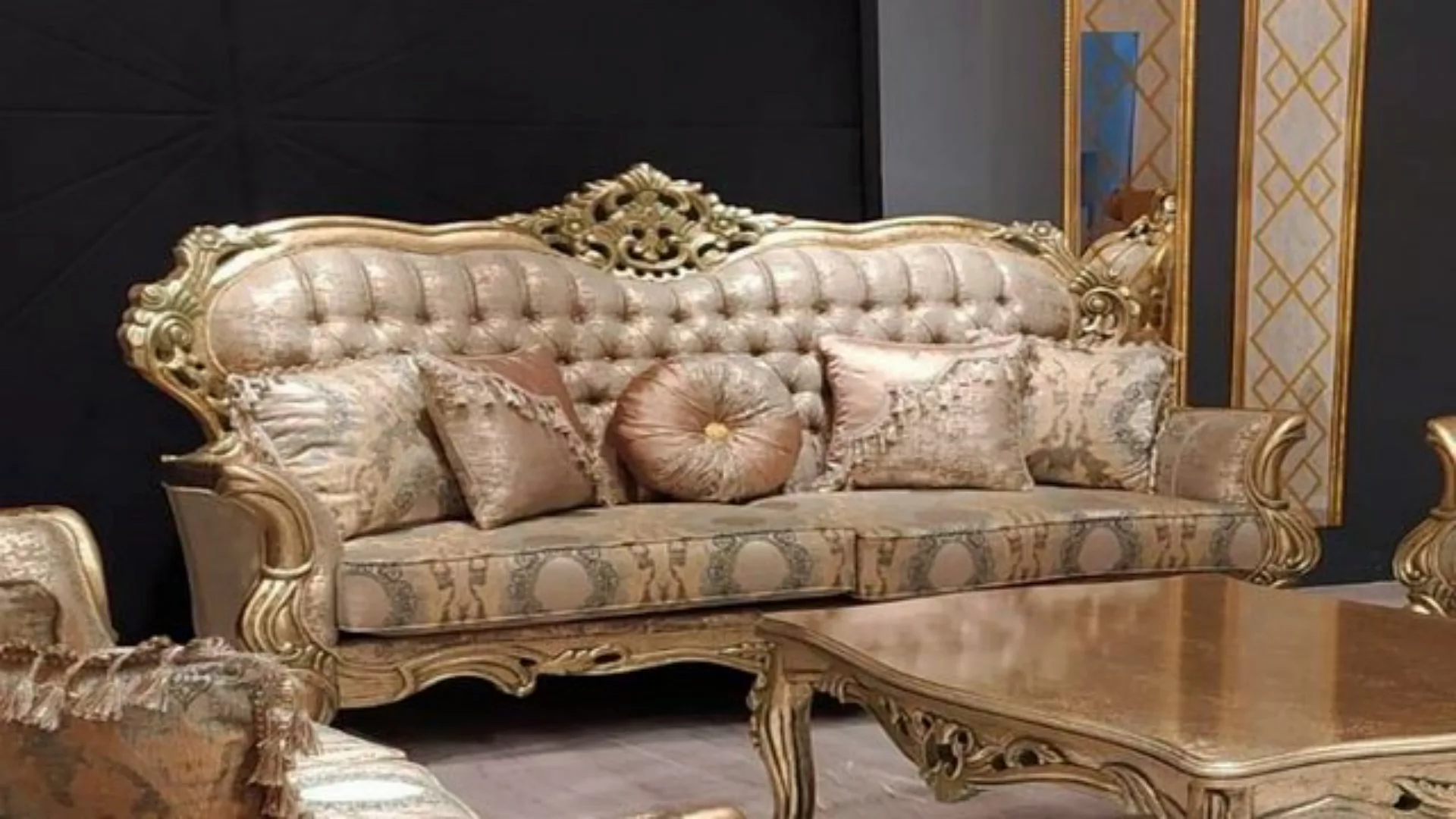 Xlmoebel 3-Sitzer Klassischer Dreisitzer Sofa 3 Sitzer Stil Barock Wohnzimm günstig online kaufen