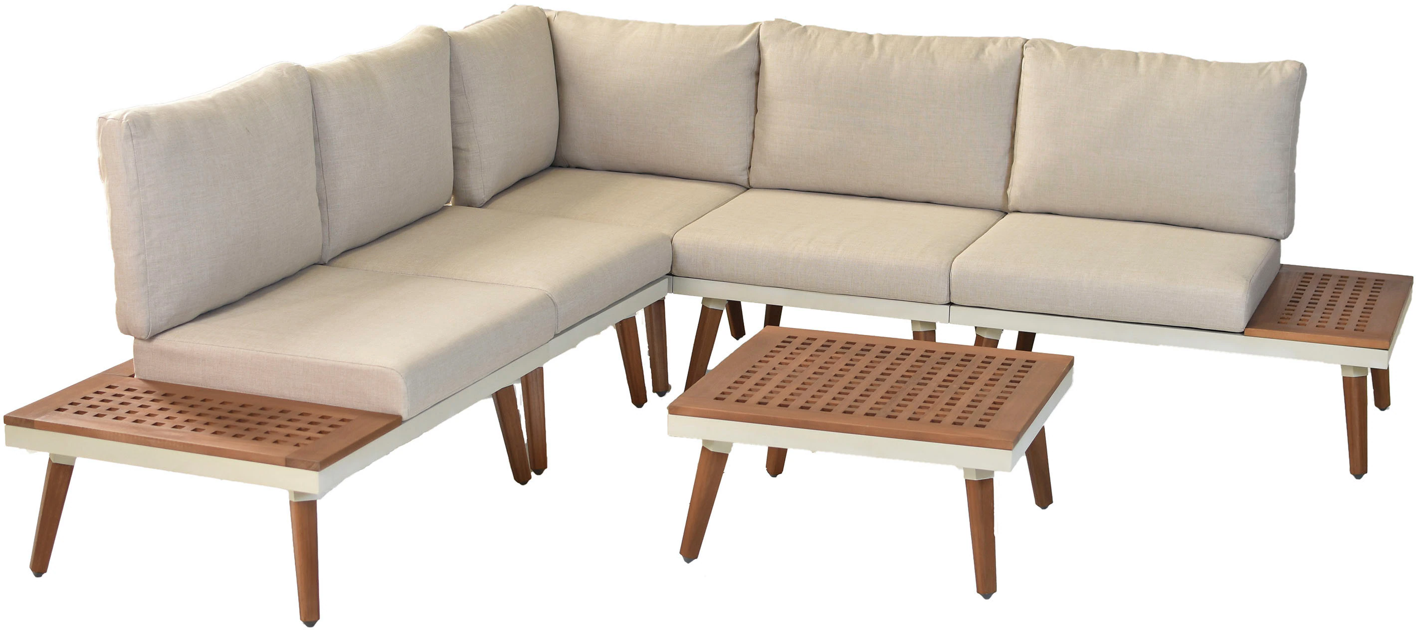 MERXX Gartenlounge-Set ""Delphi"", (Set, 13 tlg.), Eckbank mit seitlichen A günstig online kaufen