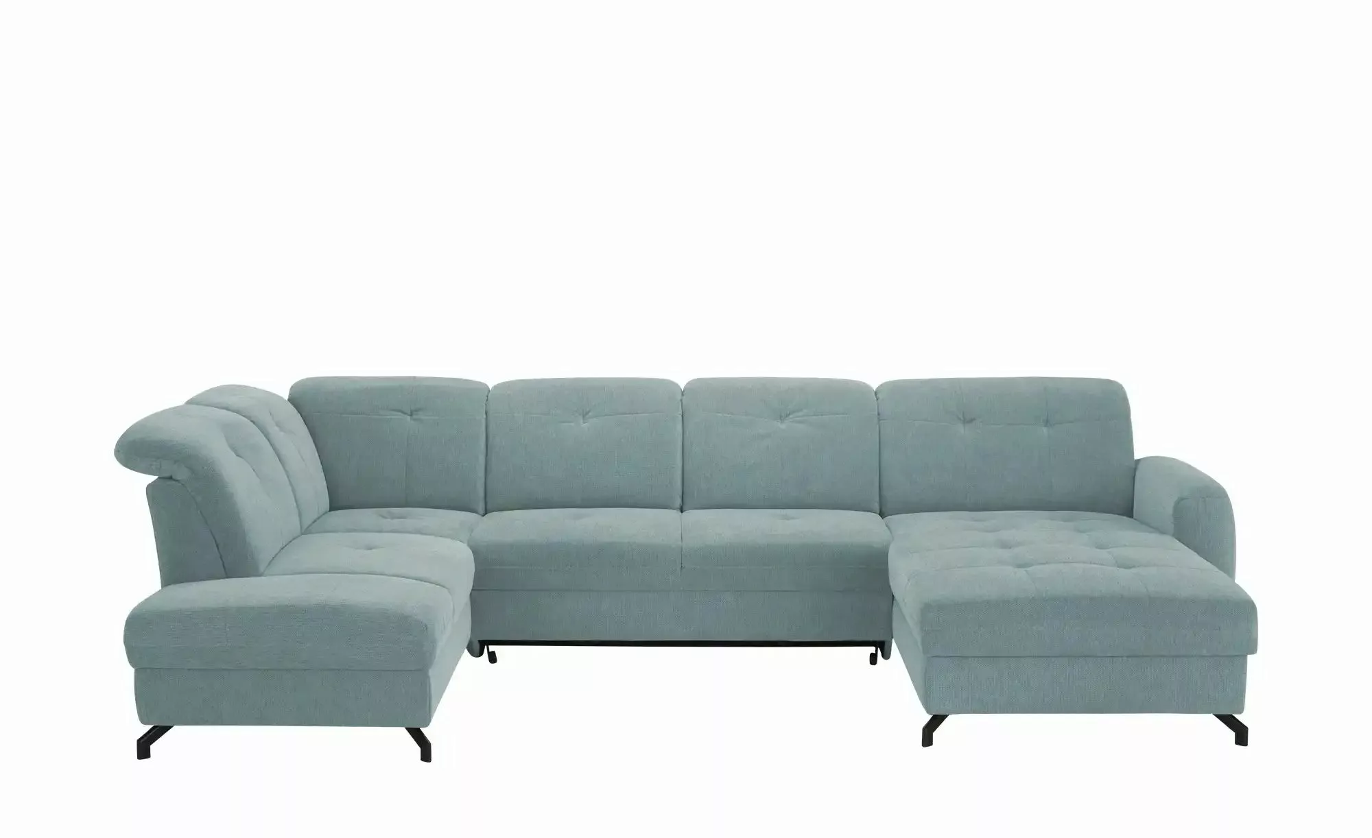 medium Wohnlandschaft  Leandro II ¦ blau ¦ Maße (cm): B: 355 H: 101 T: 208. günstig online kaufen